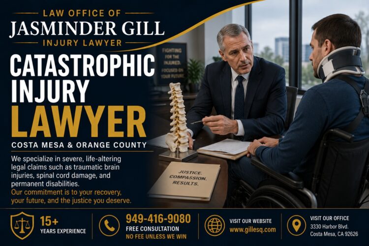 Costa Mesa catastrophic injury lawyer helping victims recover compensation for traumatic brain injuries, spinal cord injuries, paralysis, amputations, and other life-altering injuries