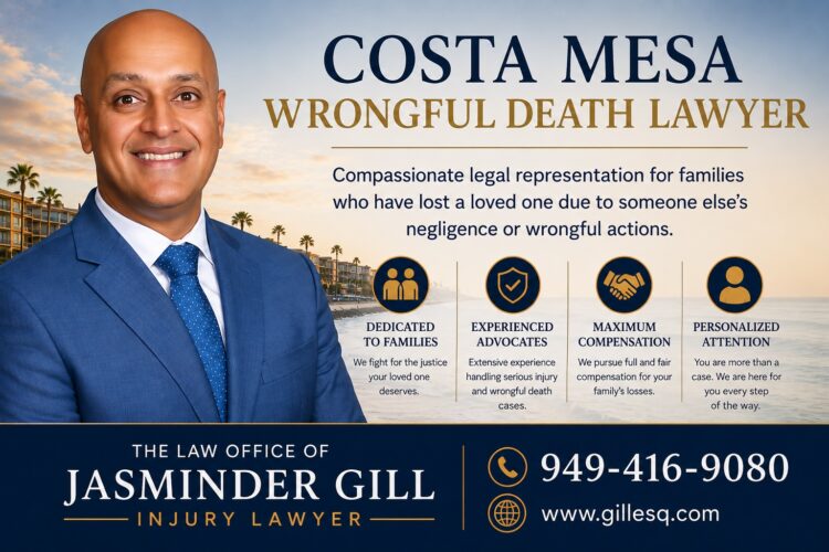 Costa Mesa wrongful death lawyer helping families after fatal car, truck, motorcycle, bicycle, and pedestrian accidents throughout Orange County.