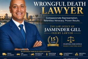 Costa Mesa wrongful death lawyer Jasminder Gill helping families pursue compensation after fatal car accidents, truck accidents, motorcycle accidents, bicycle accidents, pedestrian accidents, and other wrongful death claims in Orange County.
