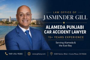 Alameda Indian car accident lawyer Jasminder Gill serving injured clients in Alameda, California