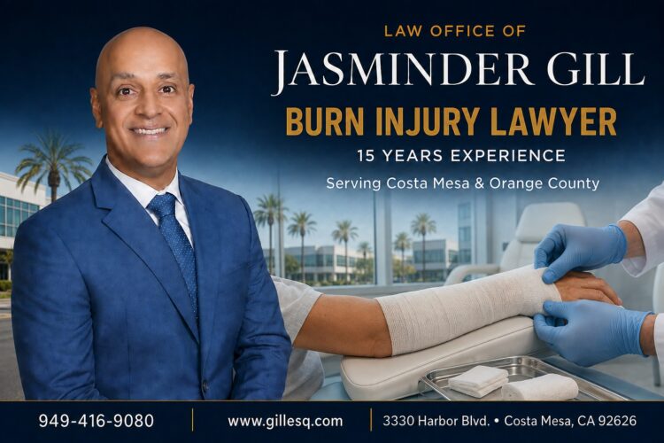 Costa Mesa burn injury lawyer helping victims recover compensation for serious burn injuries caused by accidents, fires, explosions, and negligence