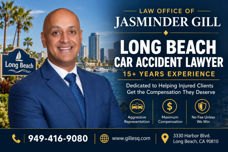 Long Beach car accident lawyer Jasminder Gill offering free consultations to injured accident victims
