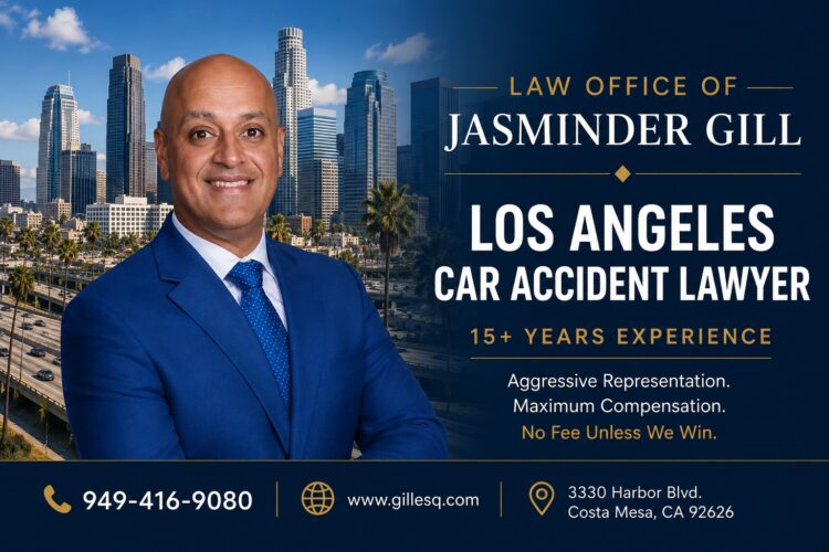 Los Angeles Car Accident Lawyer | Law Office of Jasminder Gill Los Angeles car accident lawyer Jasminder Gill offering free consultations to injured crash victims