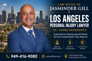 Los Angeles personal injury lawyer Jasminder Gill offering free consultations to injured accident victims