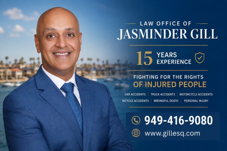 Newport Beach Car Accident Lawyer | Attorney Jasminder Gill Attorney Jasminder Gill, Newport Beach car accident lawyer with over 15 years of experience representing injured victims throughout Orange County and California.