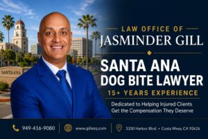 Santa Ana dog bite lawyer Jasminder Gill serving dog bite and dog attack victims in Santa Ana and Orange County