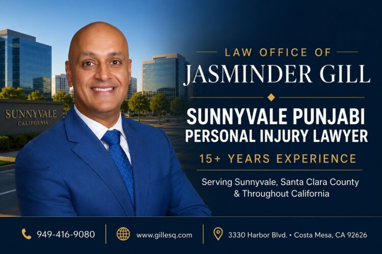 Sunnyvale Indian personal injury lawyer Jasminder Gill helping injured clients in Sunnyvale and the Bay Area