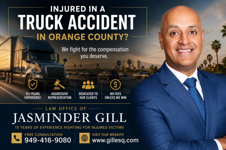 Top 25 Causes of Commercial Truck Accidents in Orange County | Law Office of Jasminder Gill Attorney Jasminder Gill, an Orange County truck accident lawyer with more than 15 years of experience, helping victims injured in commercial truck, semi-truck, and 18-wheeler accidents throughout Orange County, California.
