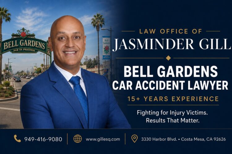 Bell Gardens car accident lawyer Jasminder Gill with 15+ years of California personal injury experience
