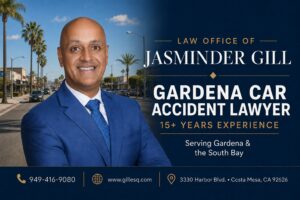 Gardena car accident lawyer Jasminder Gill with 15+ years of California personal injury experience