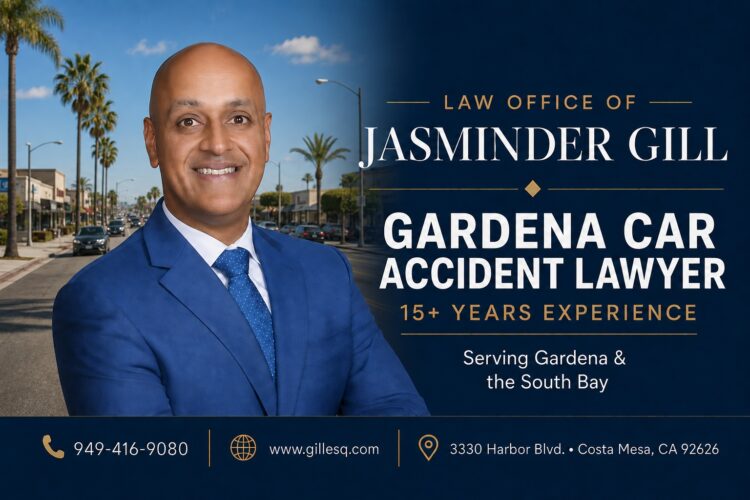 Gardena Car Accident Lawyer | Law Office of Jasminder Gill Gardena car accident lawyer Jasminder Gill with 15+ years of California personal injury experience