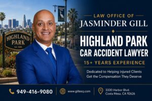 Highland Park car accident lawyer Jasminder Gill with 15+ years of California personal injury experience