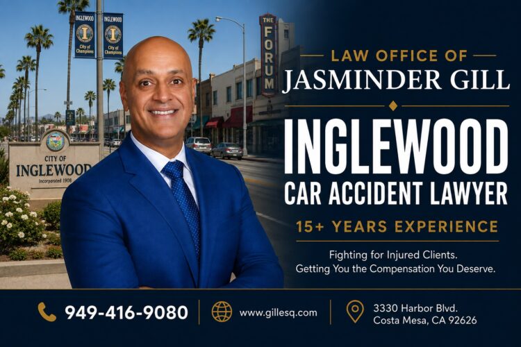 Inglewood Car Accident Lawyer Inglewood car accident lawyer Jasminder Gill with 15+ years of California personal injury experience