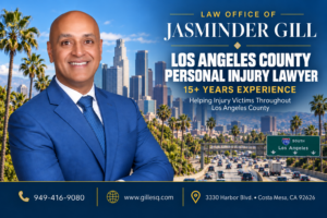 Los Angeles County Personal Injury Lawyer Jasminder Gill with 15+ years of experience serving injury victims throughout Los Angeles County.