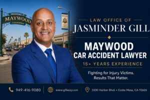 Maywood car accident lawyer Jasminder Gill with 15+ years of California personal injury experience