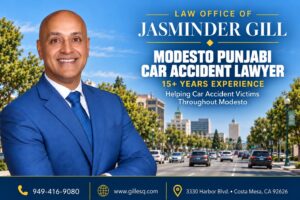 Law Office of Jasminder Gill Modesto Indian Car Accident Lawyer with 15+ years of experience representing injured car accident victims