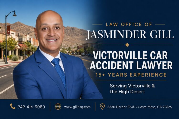 Victorville car accident lawyer Jasminder Gill with 15+ years of California personal injury experience