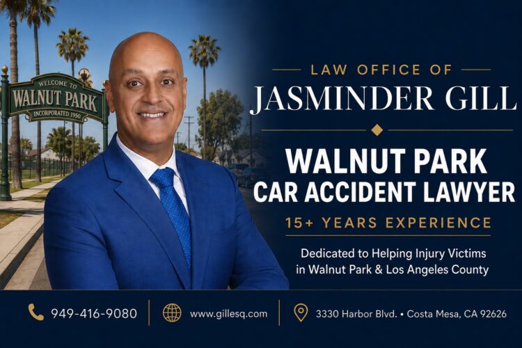 Walnut Park car accident lawyer Jasminder Gill with 15+ years of California personal injury experience