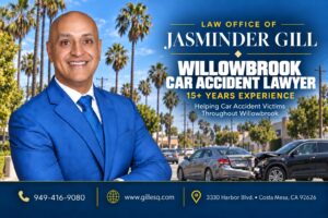 Willowbrook car accident lawyer Jasminder Gill with 15+ years of California personal injury experience.