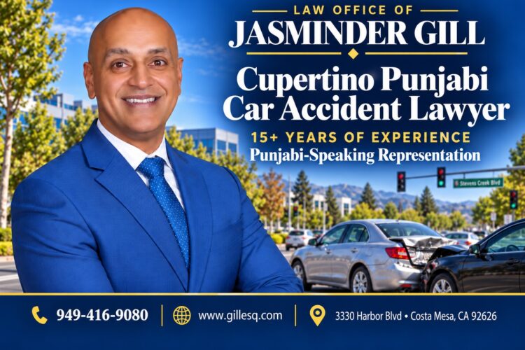 Cupertino Punjabi Car Accident Lawyer | Law Office of Jasminder Gill Punjabi-speaking car accident representation for injured Cupertino drivers and passengers.