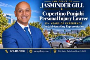 Cupertino Punjabi personal injury lawyer Jasminder Gill for car accidents, truck collisions and serious injury claims.