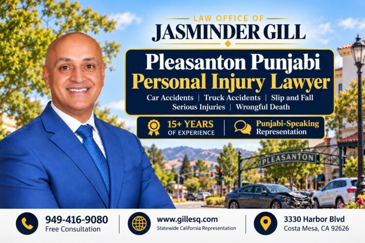 Pleasanton Punjabi Personal Injury Lawyer | Law Office of Jasminder Gill Pleasanton Punjabi personal injury lawyer Jasminder Gill representing victims of car accidents, truck crashes, slip and falls, serious injuries, and wrongful death.