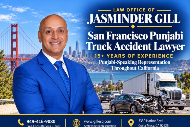 San Francisco Punjabi Truck Accident Lawyer | Law Office of Jasminder Gill San Francisco Punjabi truck accident lawyer Jasminder Gill representing victims of commercial vehicle crashes.