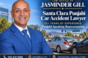Santa Clara Punjabi car accident lawyer Jasminder Gill representing victims of car, truck, motorcycle, and serious injury accidents in Silicon Valley.
