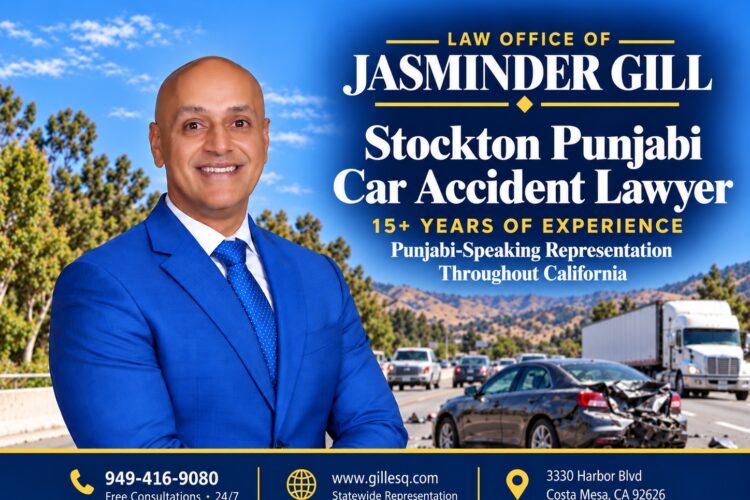 Stockton Punjabi Car Accident Lawyer | Law Office of Jasminder Gill Stockton Punjabi car accident attorney Jasminder Gill handling injury claims after vehicle collisions.